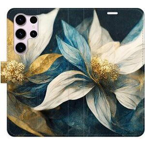 iSaprio flip puzdro Gold Flowers na Samsung Galaxy S23 Ultra