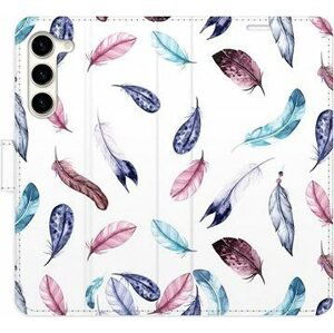 iSaprio flip pouzdro Colorful Feathers pro Samsung Galaxy S23+ 5G