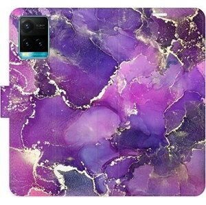 iSaprio flip puzdro Purple Marble pre Vivo Y21/Y21s/Y33s