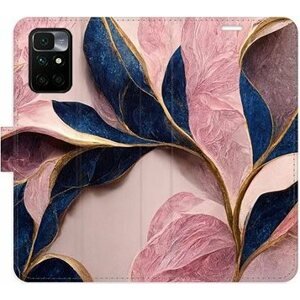 iSaprio flip pouzdro Pink Leaves pro Xiaomi Redmi 10