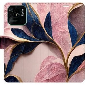 iSaprio flip pouzdro Pink Leaves pro Xiaomi Redmi 10C