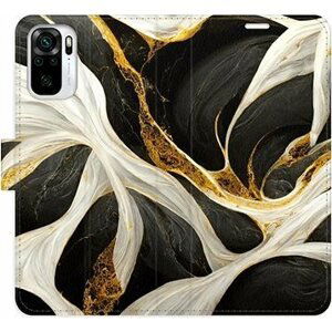 iSaprio flip pouzdro BlackGold Marble pro Xiaomi Redmi Note 10 / Note 10S