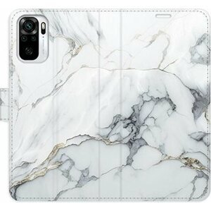 iSaprio flip pouzdro SilverMarble 15 pro Xiaomi Redmi Note 10 / Note 10S