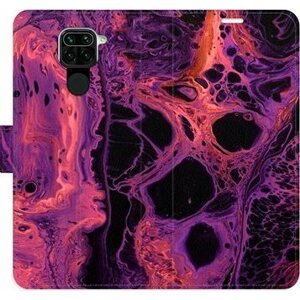 iSaprio flip pouzdro Abstract Dark 02 pro Xiaomi Redmi Note 9