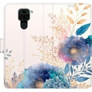 iSaprio flip pouzdro Ornamental Flowers 03 pro Xiaomi Redmi Note 9