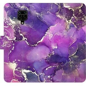 iSaprio flip pouzdro Purple Marble pro Xiaomi Redmi Note 9 Pro / Note 9S