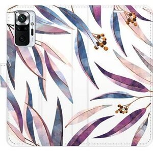 iSaprio flip pouzdro Ornamental Leaves pro Xiaomi Redmi Note 10 Pro