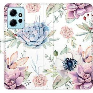 iSaprio flip puzdro Succulents Pattern pre Xiaomi Redmi Note 12 5G