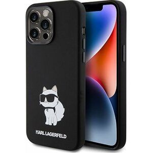 Karl Lagerfeld Liquid Silicone Choupette NFT Zadný Kryt pre iPhone 15 Pro Max Black