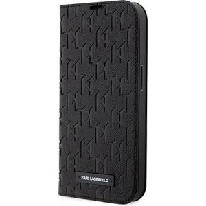 Karl Lagerfeld Saffiano Monogram Book Puzdro na iPhone 13 Pro Max Black