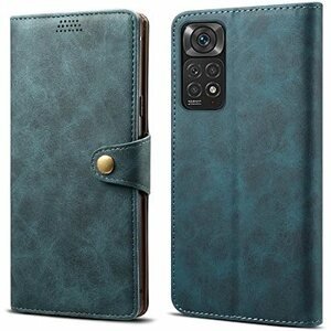 Lenuo Leather flipové puzdro pre Xiaomi Redmi Note 11 Pro/Pro 5G, modré