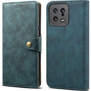 Lenuo Leather flipové puzdro na Xiaomi 13, modrá