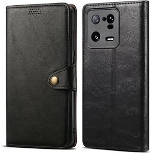 Lenuo Leather flipové puzdro na Xiaomi 13 Pro, čierna