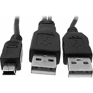 OEM 2x USB A -> MINI 5-pin, Y napájací, 0,6 m