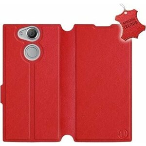 Flip pouzdro na mobil Sony Xperia XA2 - Červené - kožené - Red Leather