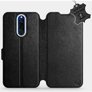 Flip puzdro na mobil Xiaomi Redmi 8 – Čierne – kožené – Black Leather