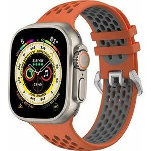 Cubenest Silicone Sport Band ORANGE with Grey (42-49mm)