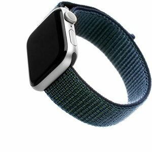 FIXED Nylon Strap pre Apple Watch 42/44/45/Ultra 49mm temne modrý