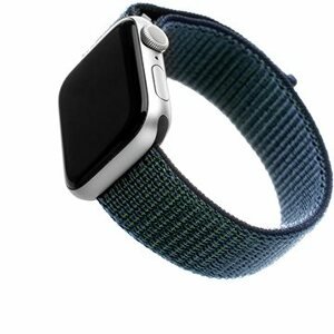 FIXED Nylon Strap pre Apple Watch 42/44/45/Ultra 49mm temne modrý