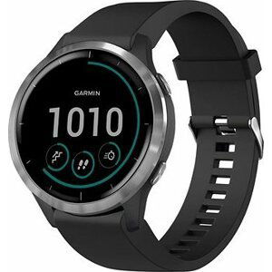 FIXED Silicone Strap na Garmin QuickFit 20 mm čierny