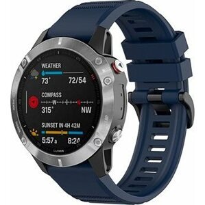 FIXED Silicone Strap na Garmin QuickFit 22 mm modrý