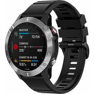 FIXED Silicone Strap na Garmin QuickFit 26 mm čierny