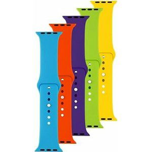 FIXED Silicone Strap pre Apple Watch 42/44/45/49mm modrý/žltý/zelený/fialový/oranžový