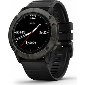 Garmin Fenix 6X Solar, TitaniumGrayDLC/Black Band (MAP/Music)