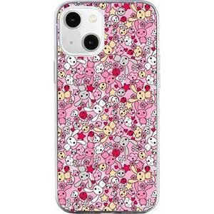 TopQ iPhone 13 mini silikón Pink Bunnies 64684