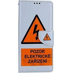 TopQ Puzdro Samsung A14 5G knižkové Pozor elektrické zariadenie 94248