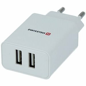 Swissten sieťový adaptér SMART IC 2.1A + kabel USB-C 1,2 m biely