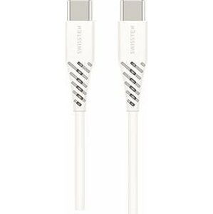 Swissten kábel USB-C/USB-C 100 W 5 A biely