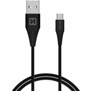 Swissten dátový kábel micro USB 1,5 m predĺžený konektor čierny