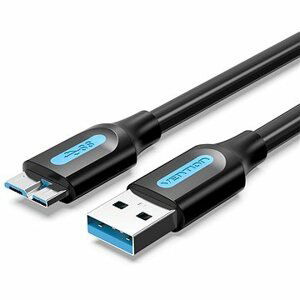 Vention USB 3.0 (M) to Micro USB-B (M) Cable 1m Black PVC Type