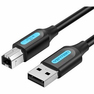 Vention USB 2.0 Male to USB-B Male Printer Cable with Ferrite Cores 10m Black PVC Type