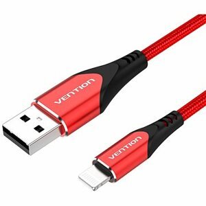 Vention Lightning MFi to USB 2.0 Braided Cable (C89) 1.5m Red Aluminum Alloy Type