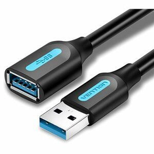 Vention USB 3.0 Male to USB Female Extension Cable 1m Black PVC Type