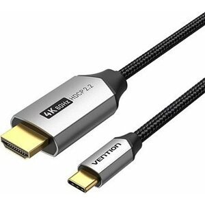 Vention Cotton Braided USB-C to HDMI Cable 2 m Black Aluminum Alloy Type