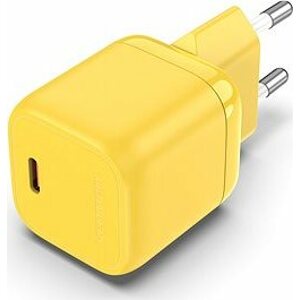 Vention 1-port Stylish USB-C GaN Charger (30 W) Yellow