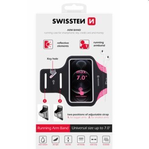 Športové puzdro Swissten Armband 7", ružové 32903700