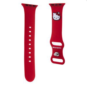 Hello Kitty Liquid Silicone Kitty Head Logo remienok pre Apple Watch 3840mm, červený 57983116943