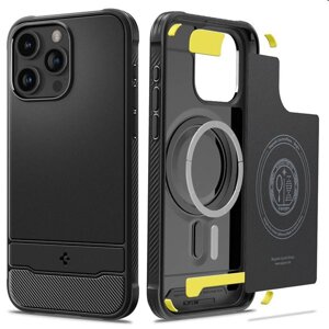 Zadný kryt Spigen Rugged Armor MagSafe pre Apple iPhone 15 Pro Max, čierna ACS06561