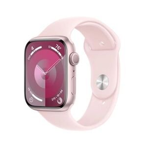 Apple Watch Series 9 GPS 45mm ružová , hliníkové puzdro so športovým remienkom svetlá ružová MR9J3QCA