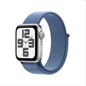 Apple Watch SE GPS 40mm Silver Aluminium Case with Winter Blue Sport Loop MRE33QCA