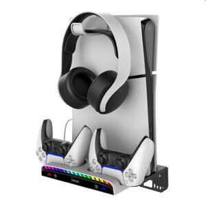 Dokovacia stanica iPega so stojanom na stenu pre PlayStation 5 Slim, Dualsense a Pulse 3D PG-P5S011