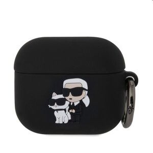 Karl Lagerfeld 3D Logo NFT Karl and Choupette silikónový obal pre Apple AirPods 3, čierny 57983116477