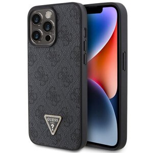 Zadný kryt Guess PU 4G Strass Triangle Metal Logo pre iPhone 15 Pro Max, čierna 57983116617