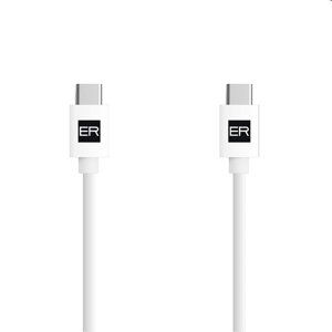 ER POWER Dátový a nabíjací kábel USB-CUSB-C, 3A, 2 m, biely ERPWCC3A200-WH