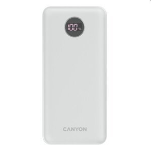 Powerbank Canyon s digitálnym displejom 1xUSB-C 2x USB-A 20000, biela CNE-CPB2002W