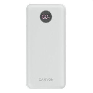 Powerbank Canyon s digitálnym displejom 1xUSB-C 2x USB-A 20000, biela CNE-CPB2002W